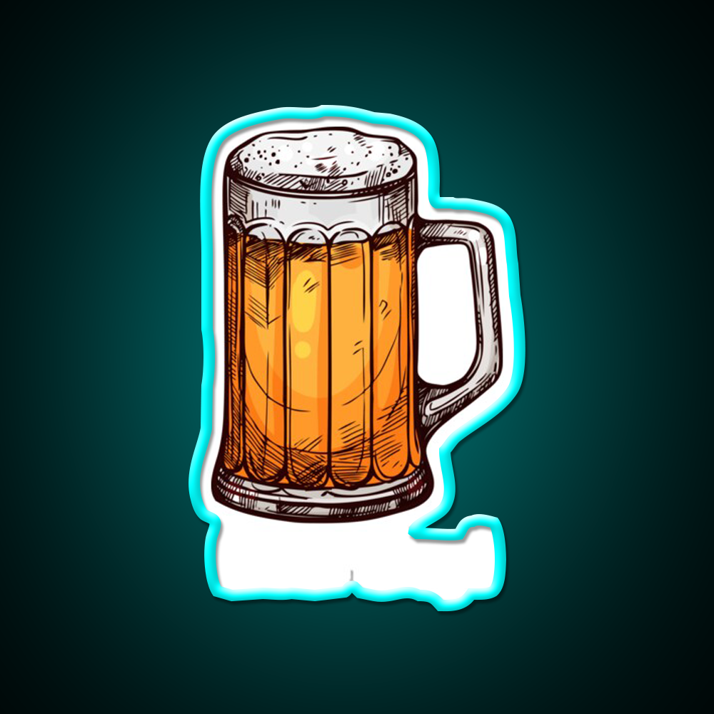 Beer Day Happy Beer Day Beer Bar Decor Led Neon Sign Rgb Color - Size and dimension reference