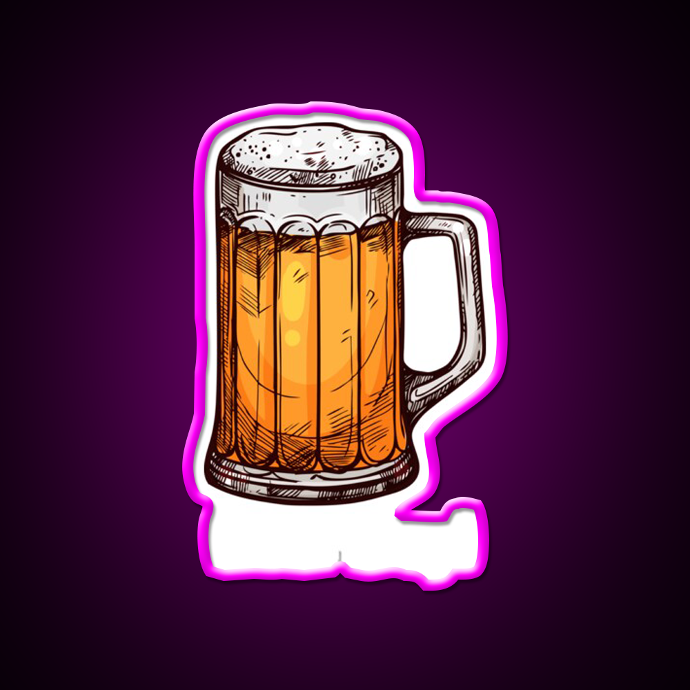 Beer Day Happy Beer Day Beer Bar Decor Led Neon Sign Rgb Color - Neon sign mounted on wall in room