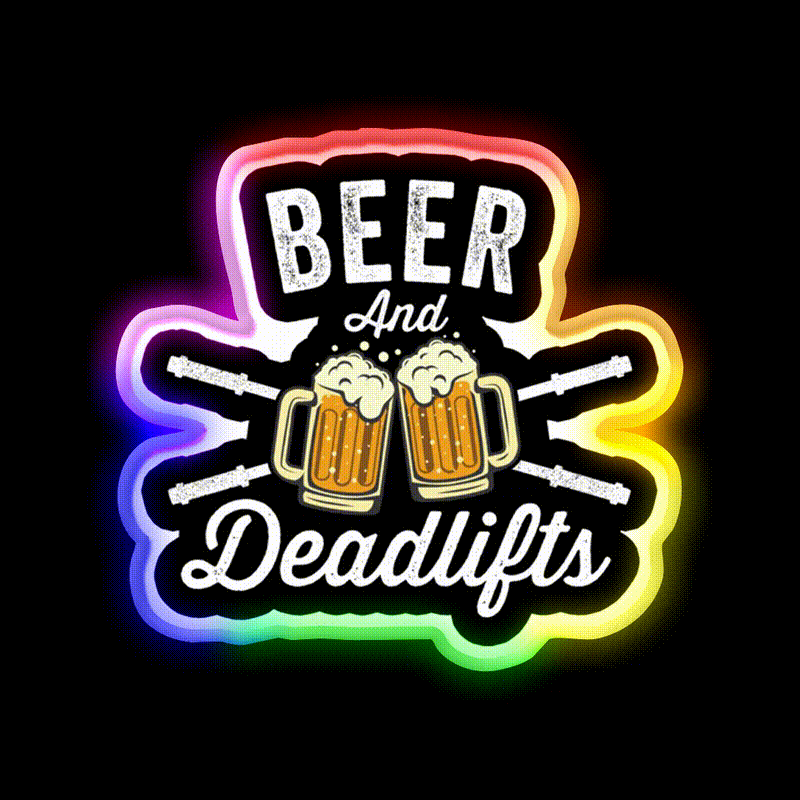 Beer Deadlift Party Drink Tequila Led Neon Sign Rgb Color