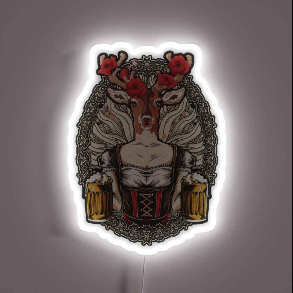 Beer Deer Rgb Led Neon Sign - Custom LED neon sign front view