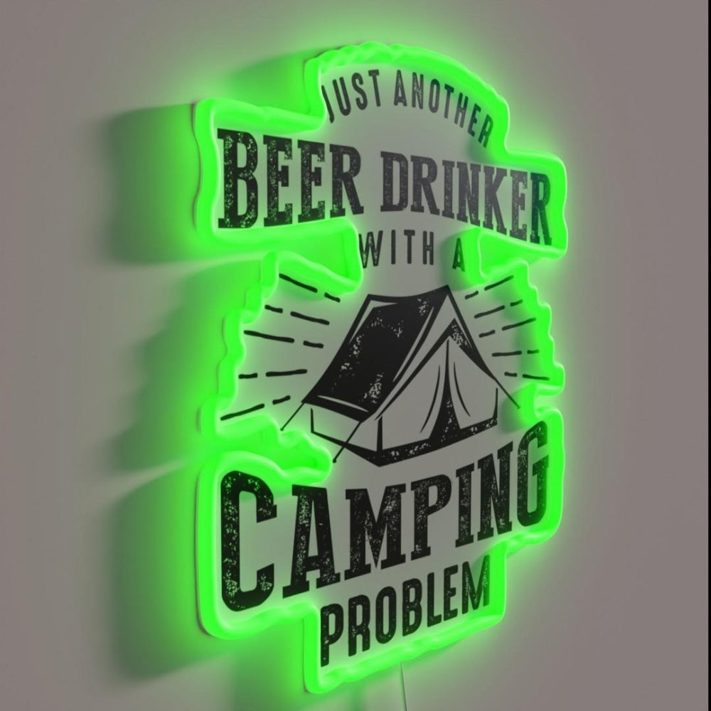 Beer Drinker Camping B Rgb Led Neon Sign - LED neon sign close-up detail