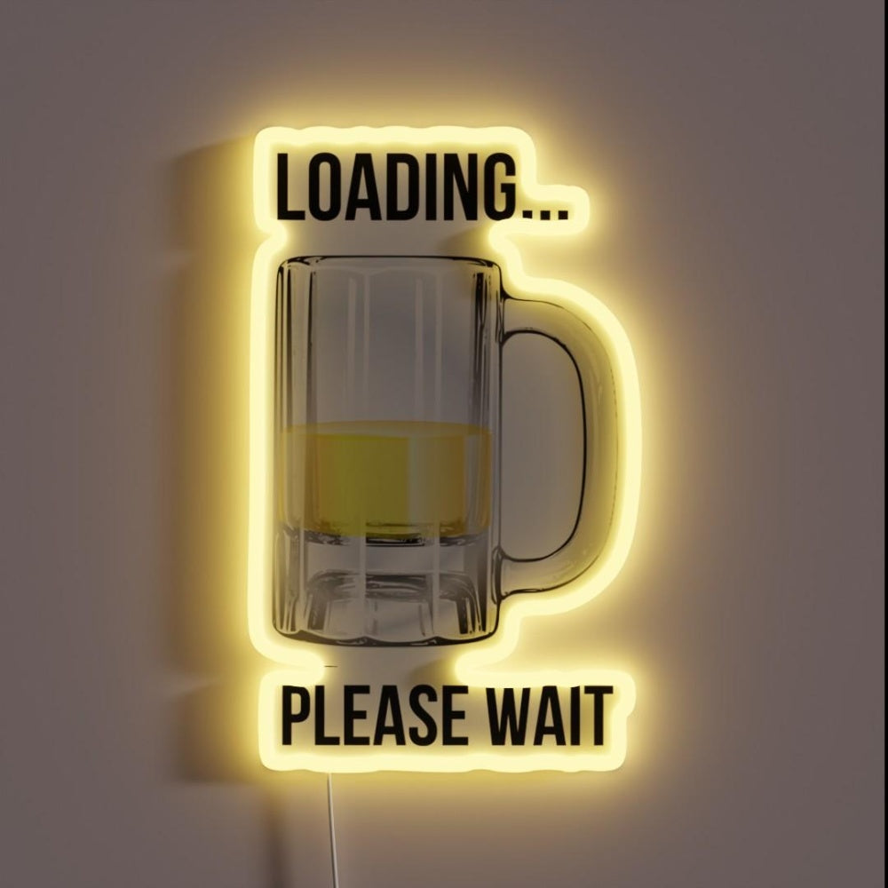 Beer Drinker Rgb Led Neon Sign - Custom LED neon sign front view