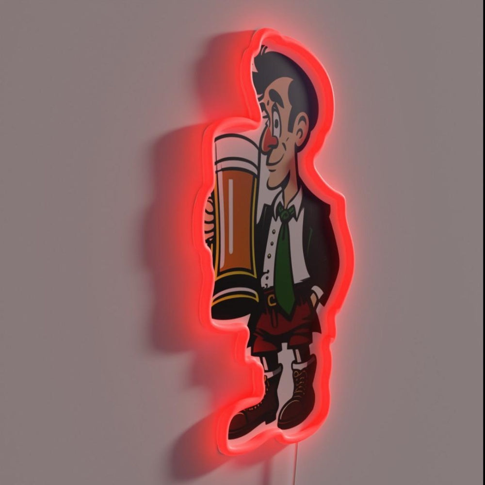 Beer Drinker Rgb Led Neon Sign Bar Wall Decor - LED neon sign close-up detail