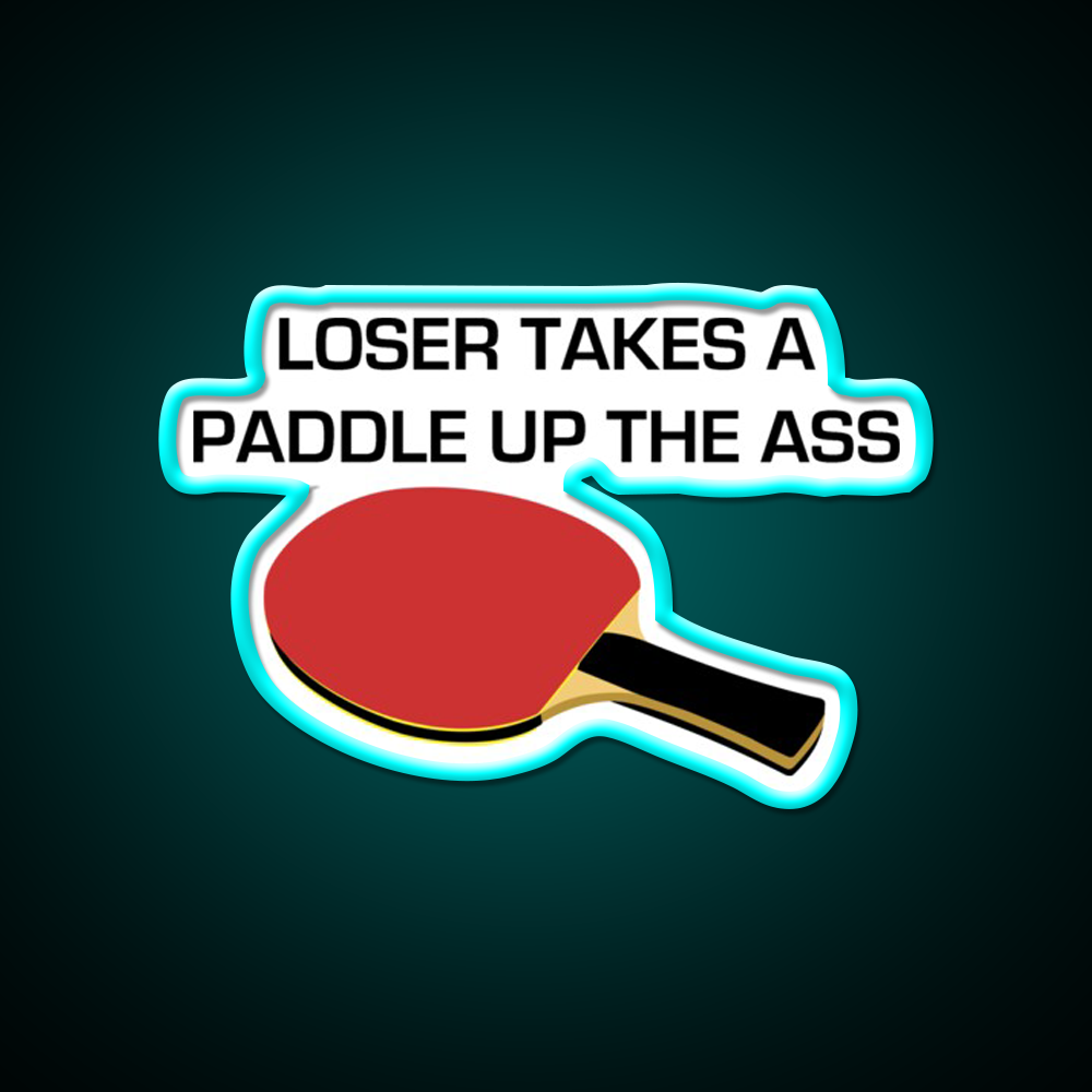 Beer Fest Paddle Up The Ass Beer Bar Decor Led Neon Sign Rgb Color - Size and dimension reference