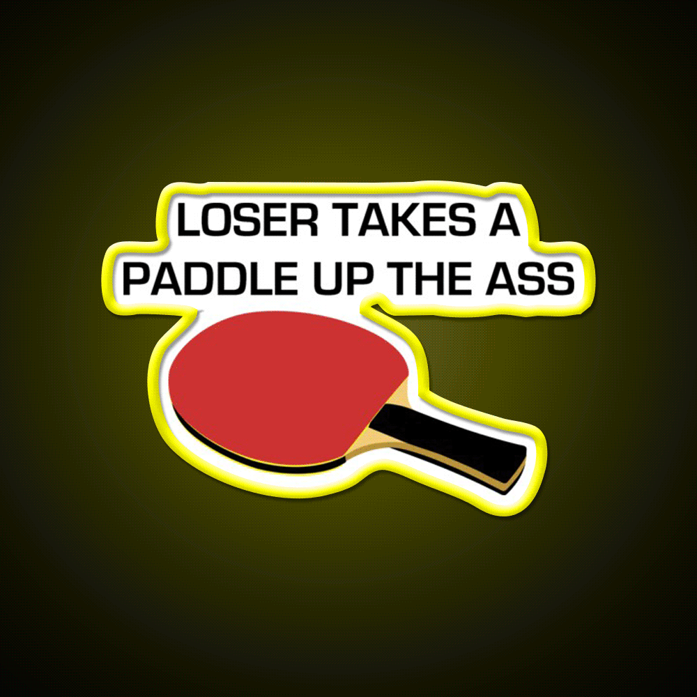 Beer Fest Paddle Up The Ass Beer Bar Decor Led Neon Sign Rgb Color - Custom LED neon sign front view