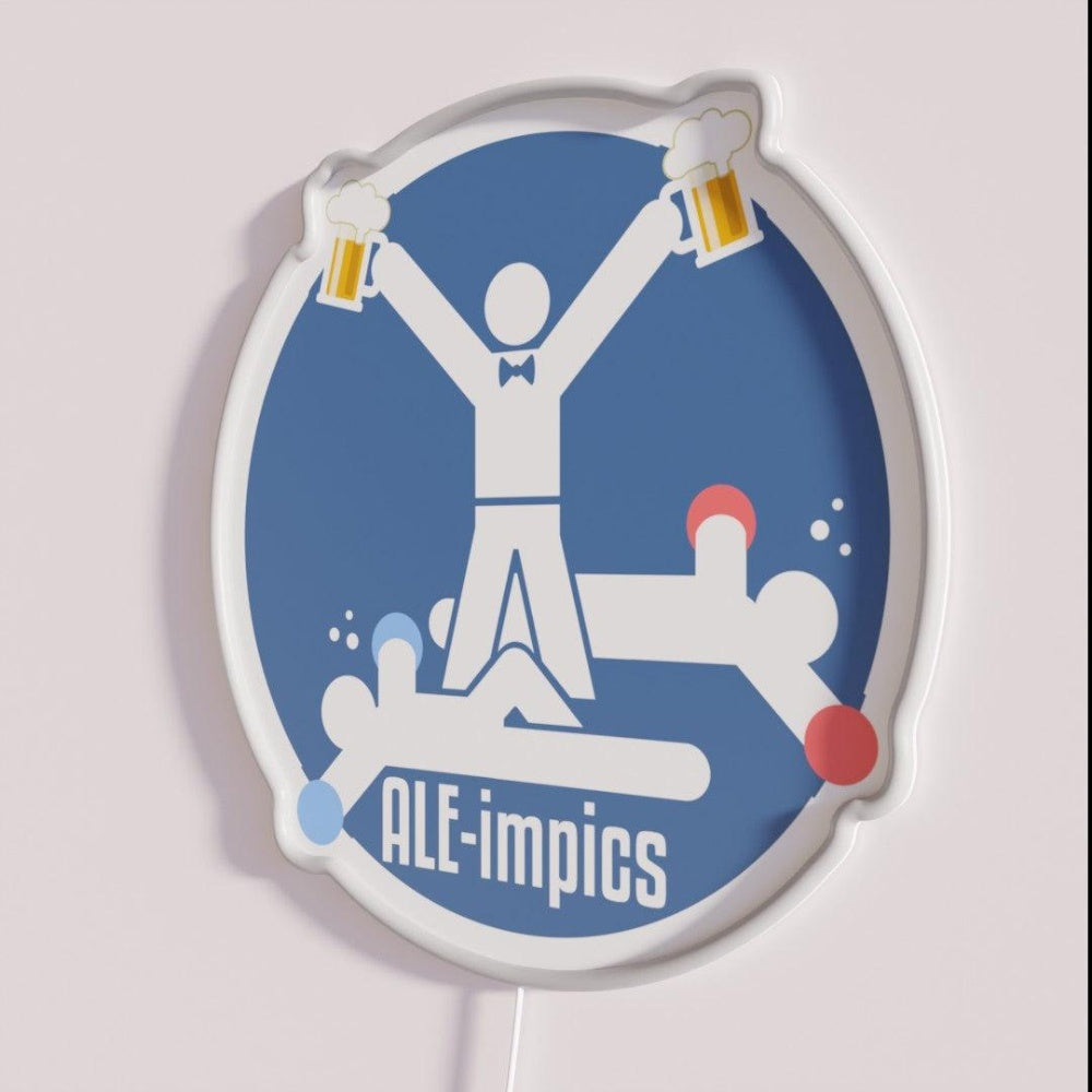 Beer Festival Aleimpics Rgb Led Neon Sign Bar Decors - Neon sign mounted on wall in room