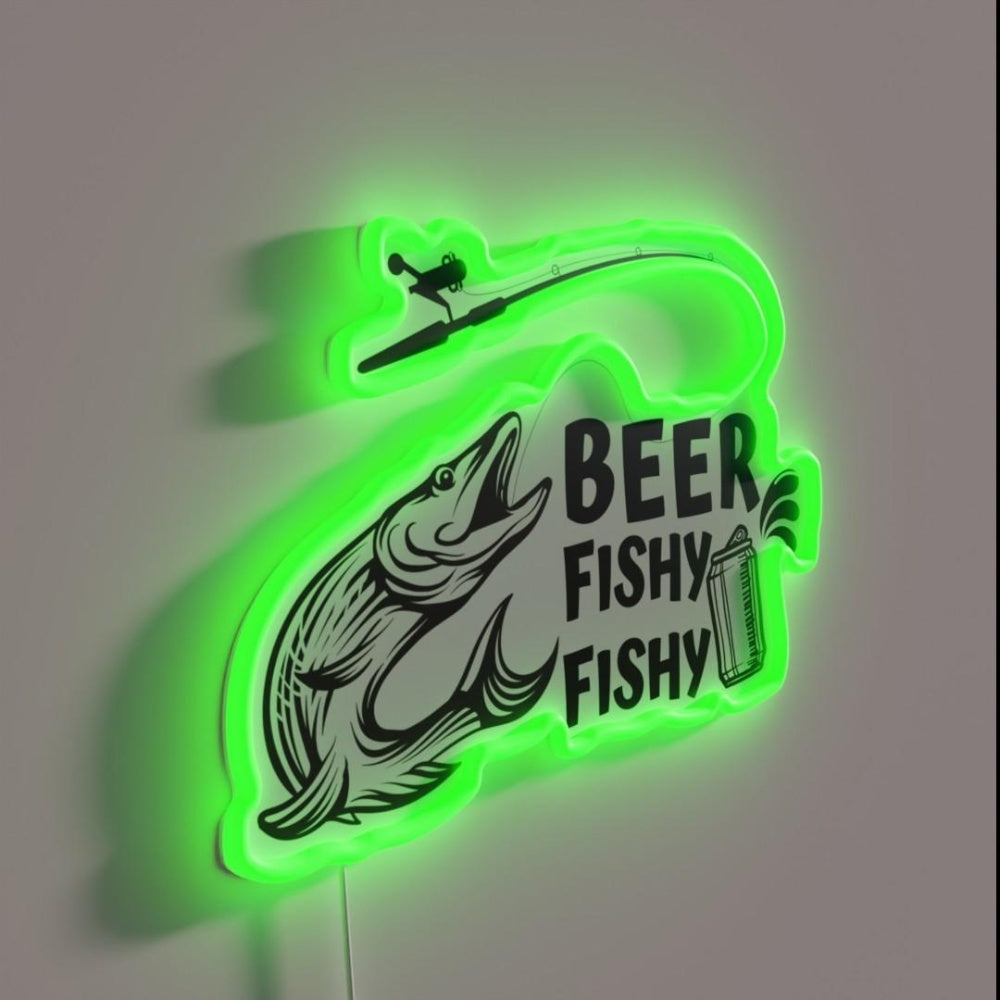 Beer Fishy Fishy No 1 Rgb Led Neon Sign - LED neon sign close-up detail