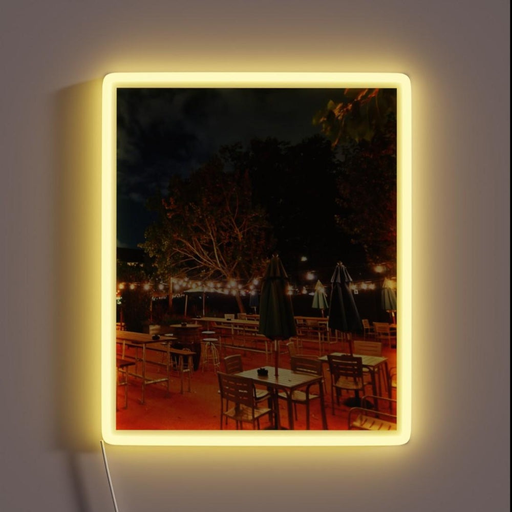 Beer Garden Rgb Led Neon Sign Bar Wall Decor - Custom LED neon sign front view