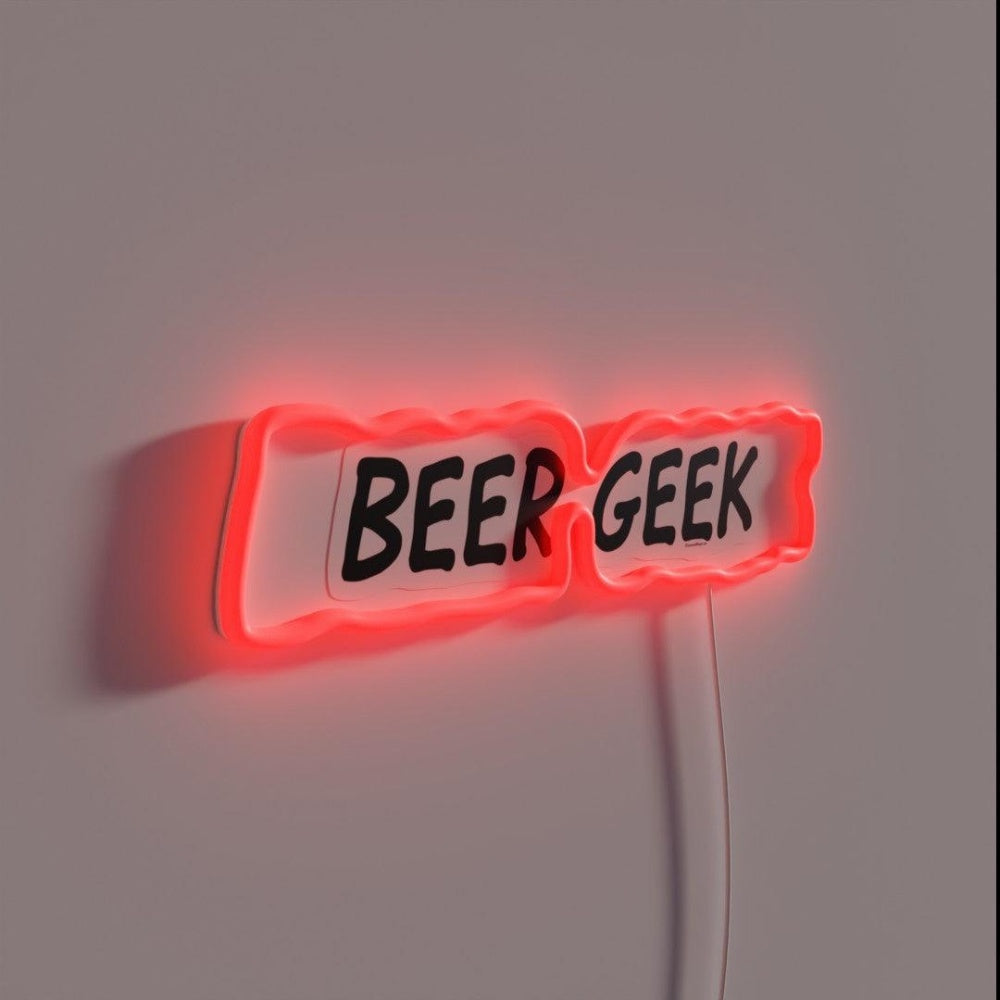Beer Geek Text Desgin Rgb Led Neon Sign - LED neon sign close-up detail
