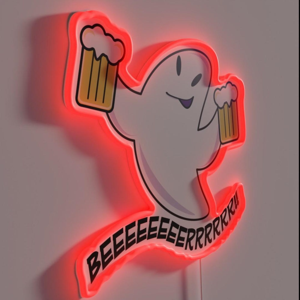 Beer Ghost Rgb Led Neon Sign - LED neon sign close-up detail