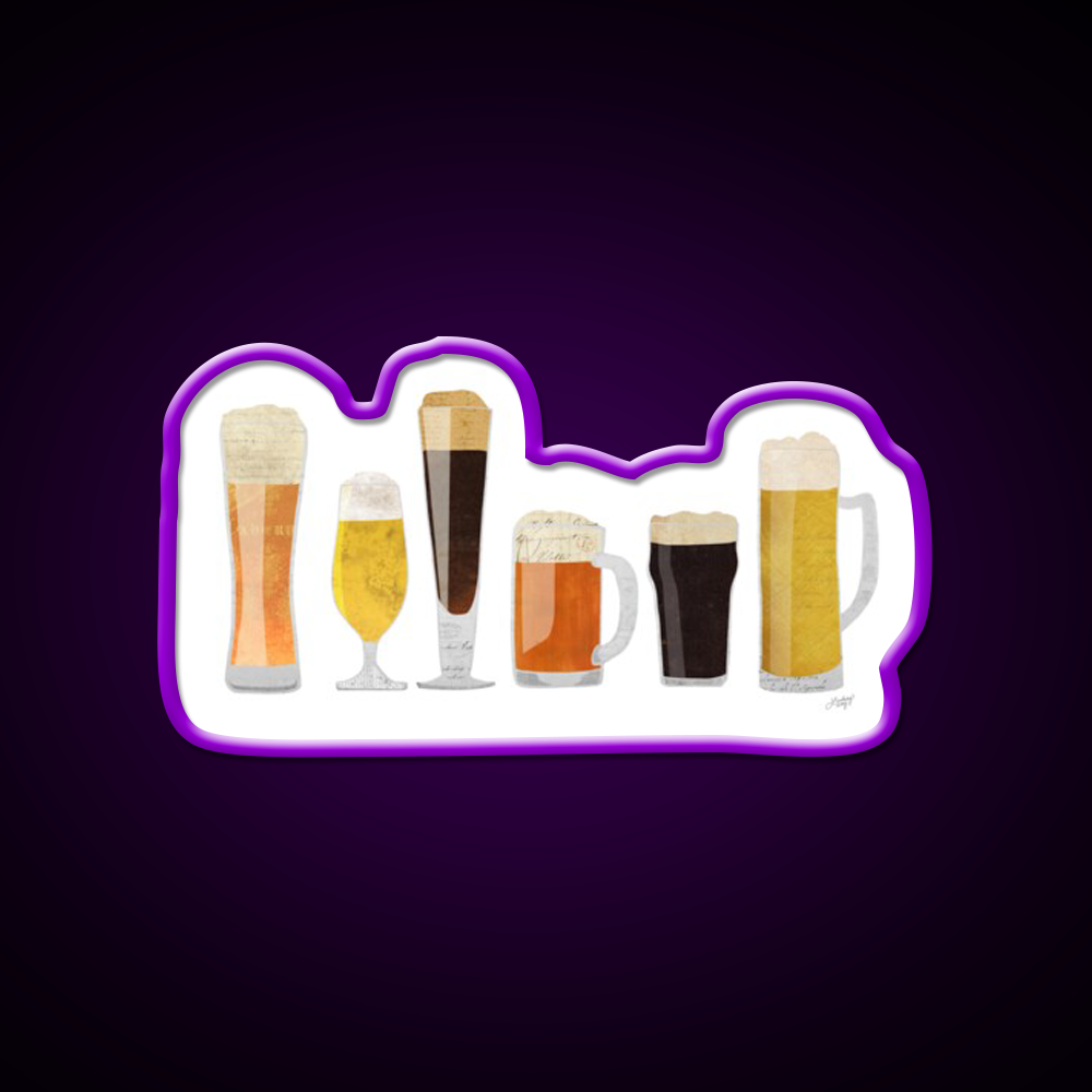 Beer Glasses Beer Bar Decor Led Neon Sign Rgb Color - LED neon sign view 9