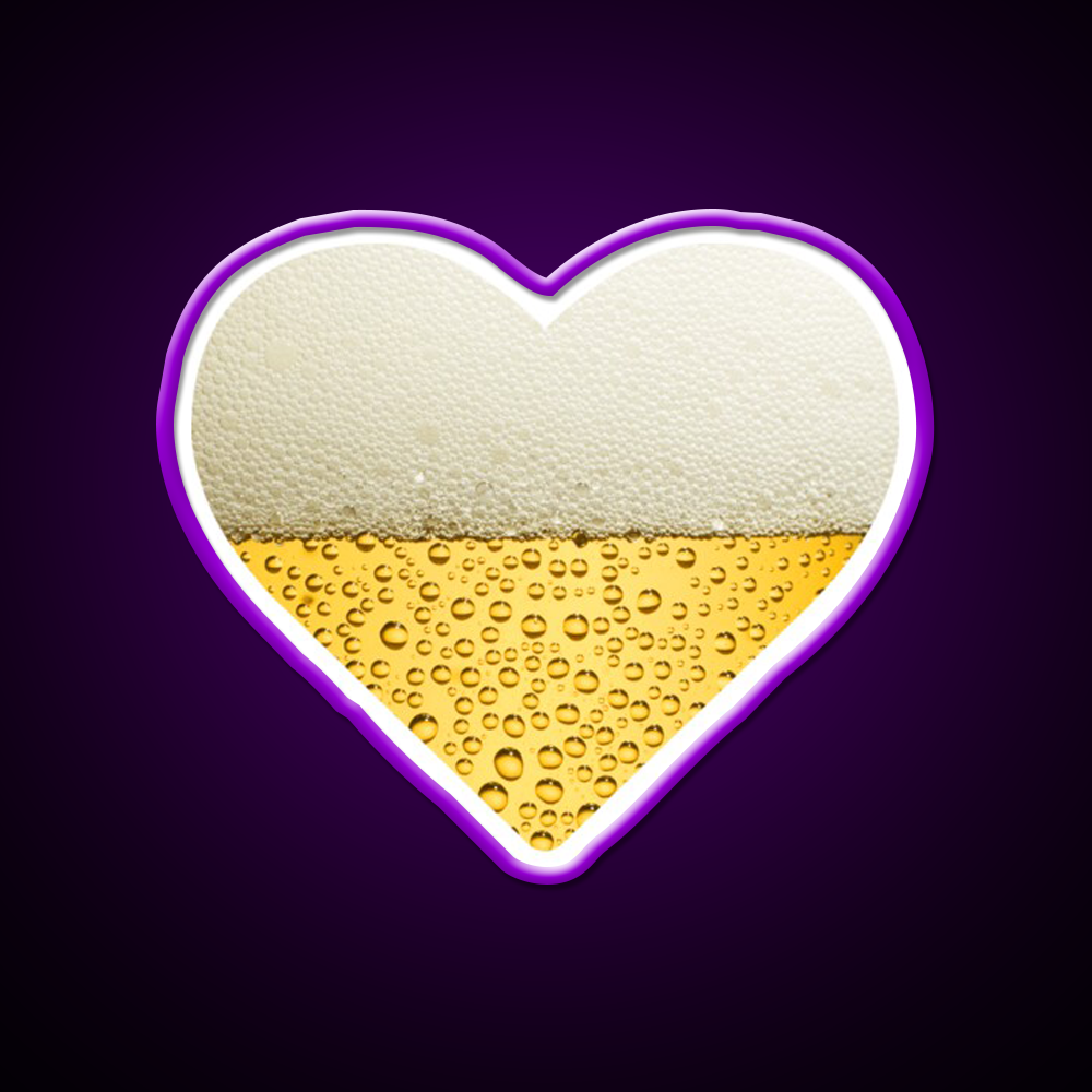 Beer Heart Beer Bar Decor Led Neon Sign Rgb Color - LED neon sign view 9