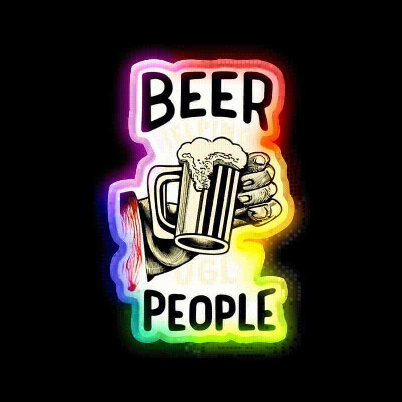 Beer Humor Man Cave Bar Led Neon Sign Rgb Color