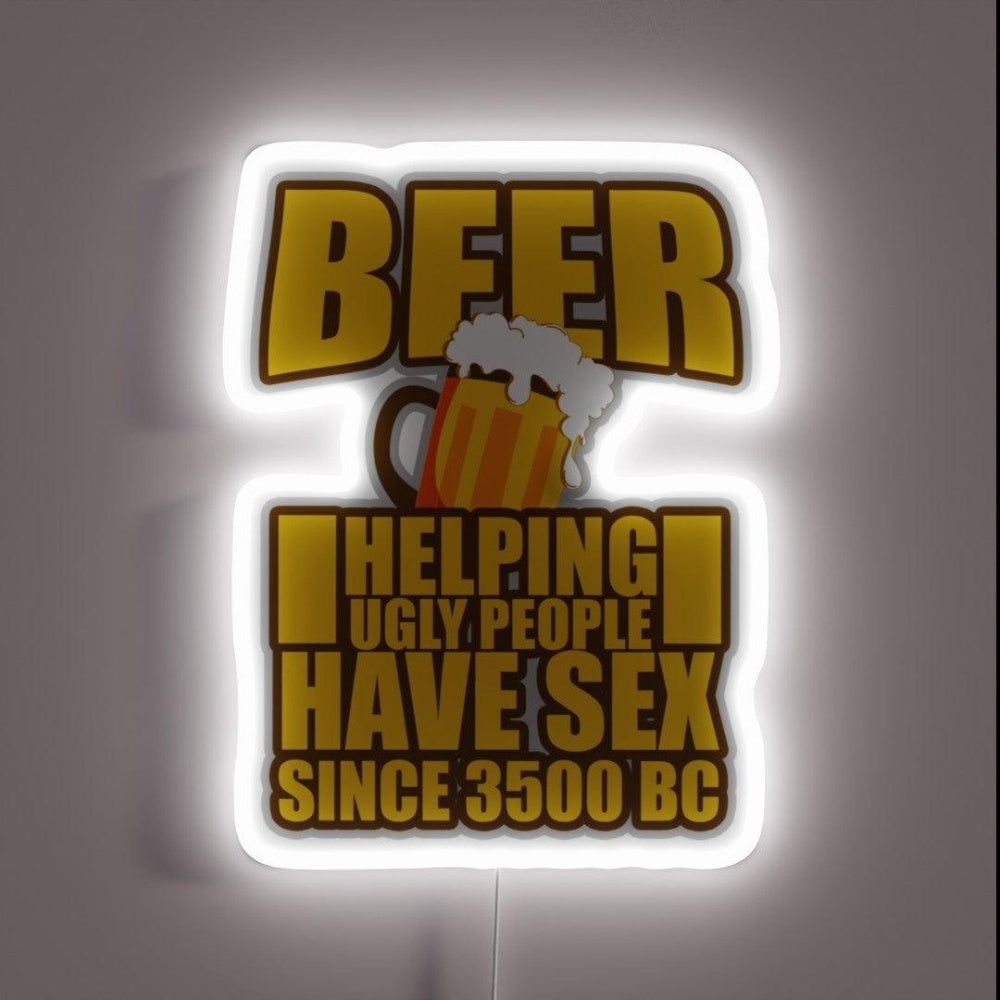 Beer Is Helping Rgb Led Neon Sign - Custom LED neon sign front view