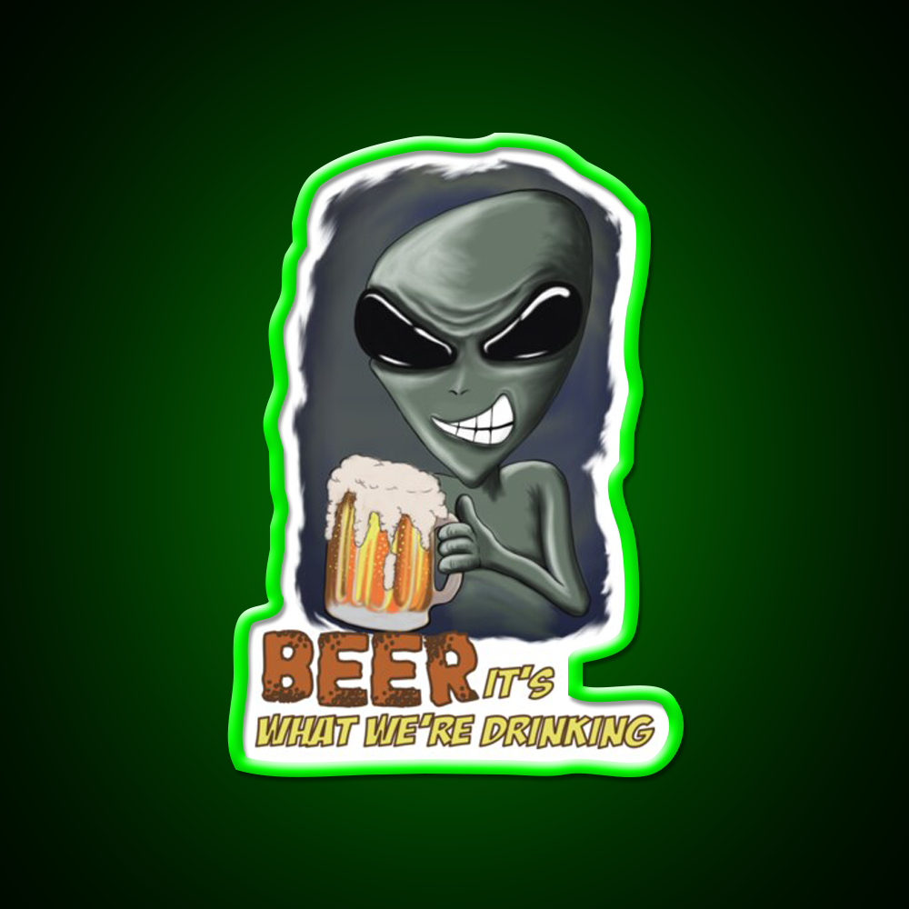 Beer Its What Were Drinking Man Cave Bar Led Neon Sign Rgb Color