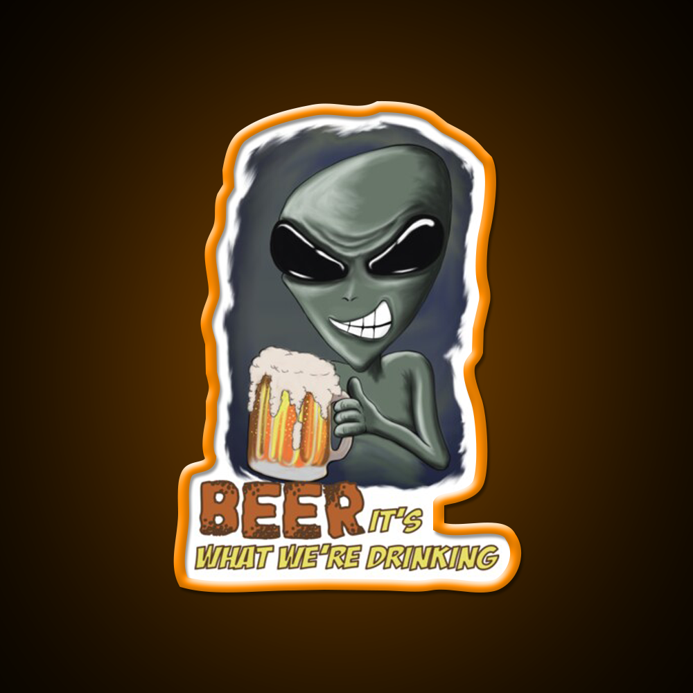 Beer Its What Were Drinking Man Cave Bar Led Neon Sign Rgb Color