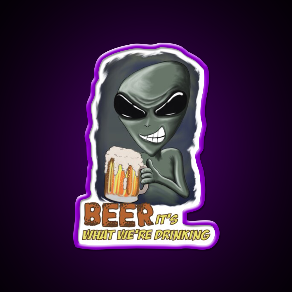 Beer Its What Were Drinking Man Cave Bar Led Neon Sign Rgb Color