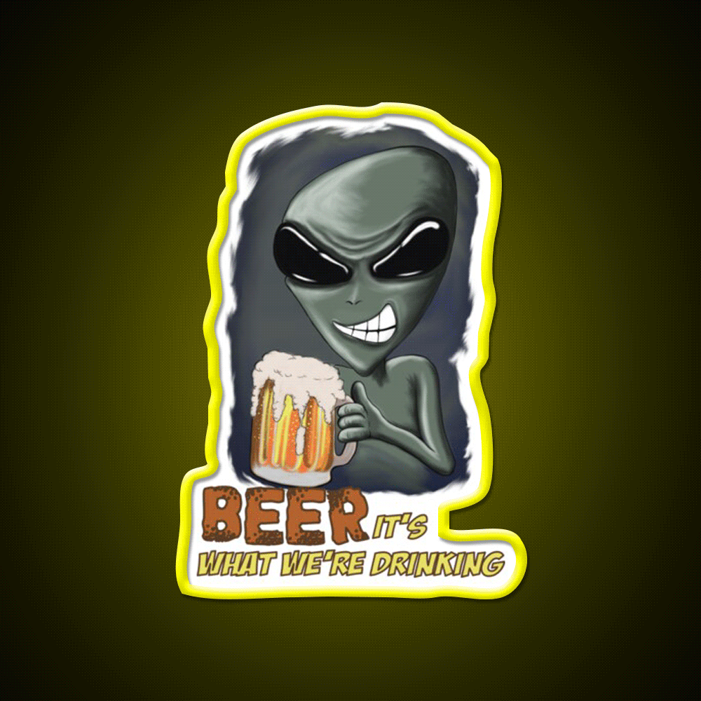 Beer Its What Were Drinking Man Cave Bar Led Neon Sign Rgb Color