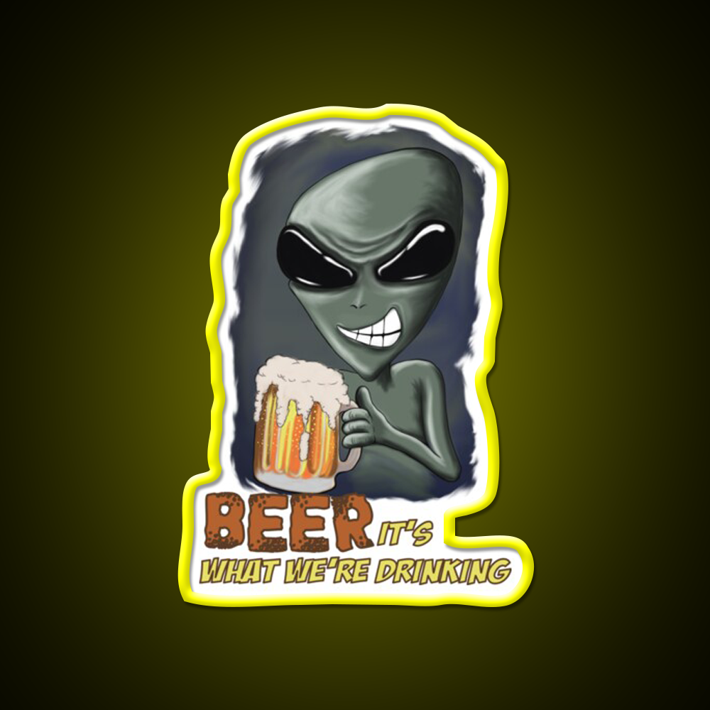 Beer Its What Were Drinking Man Cave Bar Led Neon Sign Rgb Color