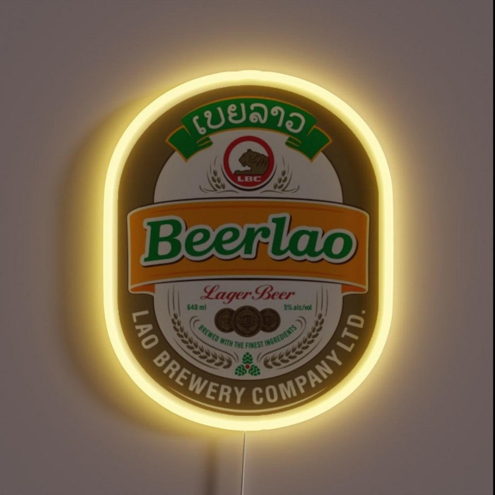 Beer Lao Rgb Led Neon Sign - Custom LED neon sign front view
