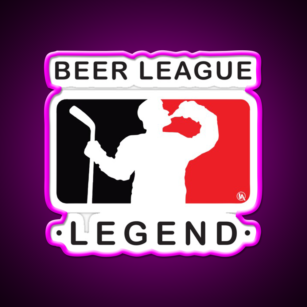 Beer League Legend Beer Bar Decor Led Neon Sign Rgb Color - Neon sign mounted on wall in room
