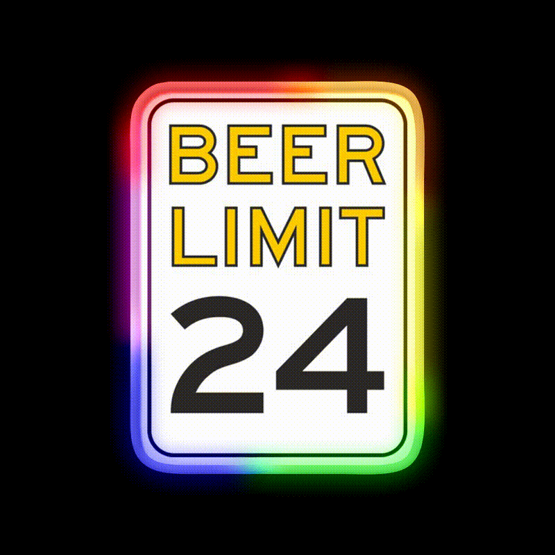 Beer Limit Beer Bar Decor Led Neon Sign Rgb Color - LED neon sign close-up detail