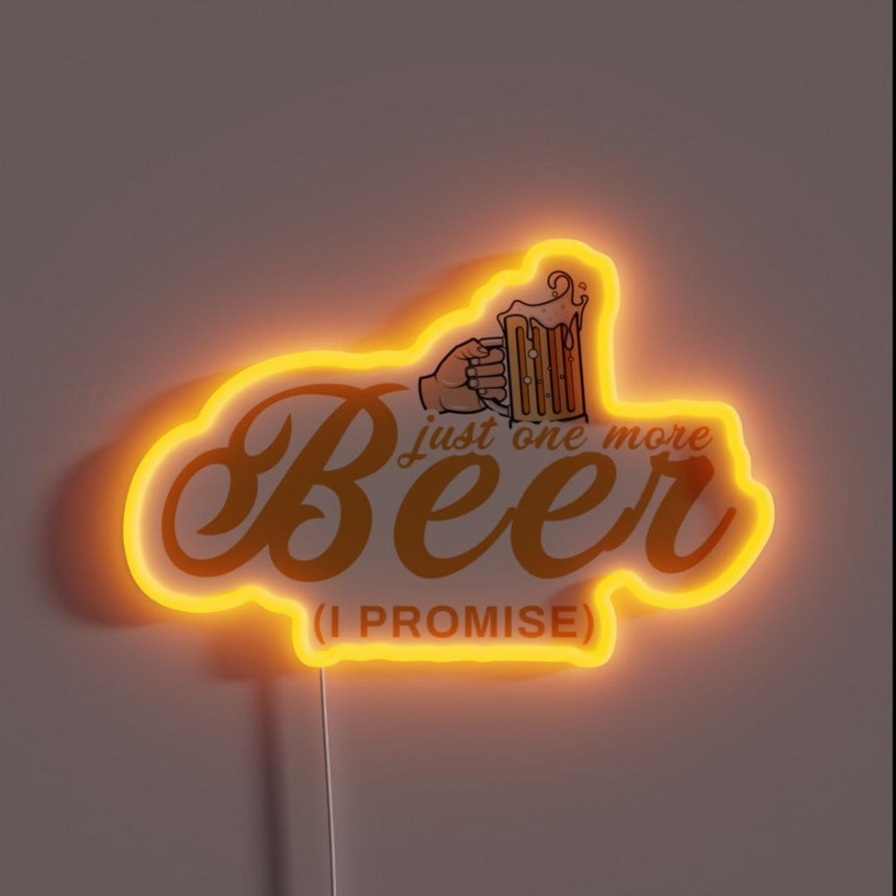 Beer Lover Alcoholic Beverage Saying Gift Rgb Led Neon Sign - Custom LED neon sign front view