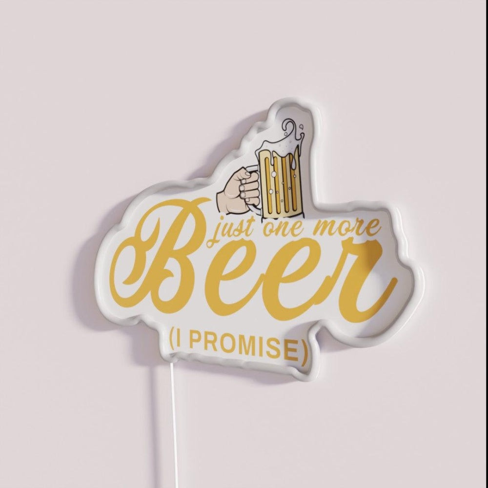 Beer Lover Alcoholic Beverage Saying Gift Rgb Led Neon Sign - Neon sign mounted on wall in room