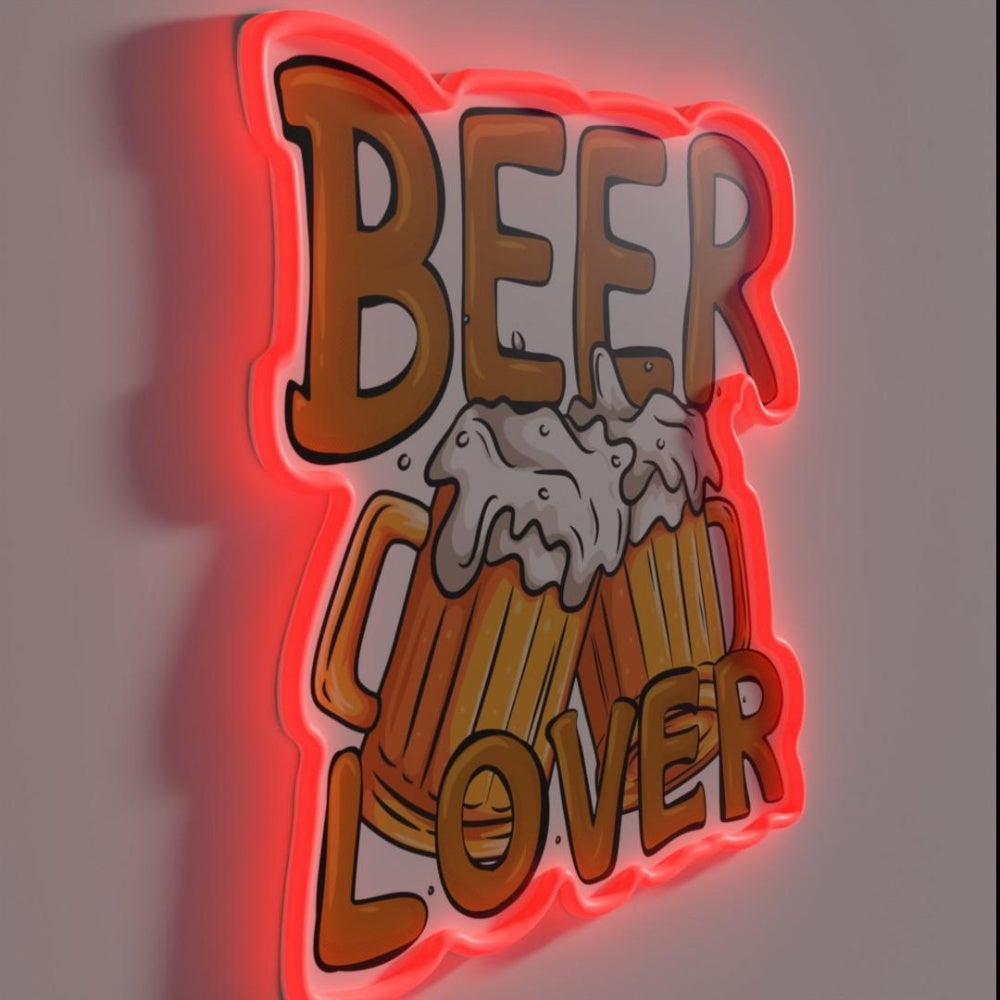 Beer Lover Rgb Led Neon Sign - LED neon sign close-up detail