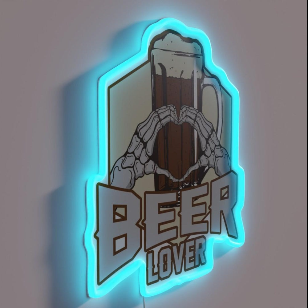 Beer Lover Rgb Led Neon Sign Bar Decor - LED neon sign close-up detail