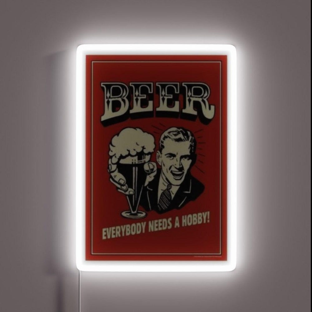 Beer Lover Rgb Led Neon Sign Restaurant Wall Art - Custom LED neon sign front view