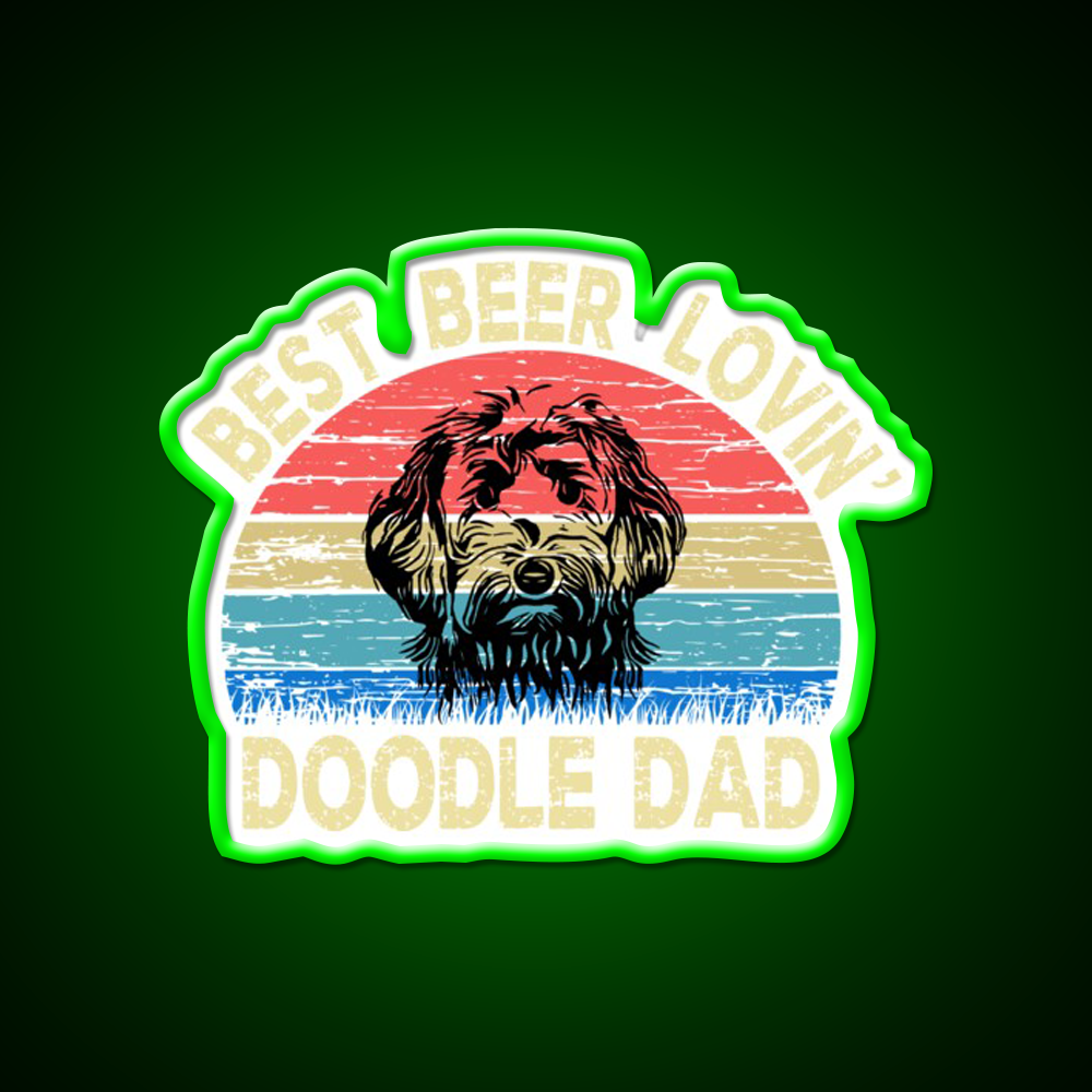 Beer Lovin Doodle Dad Design Beer Bar Decor Led Neon Sign Rgb Color - LED neon sign view 8