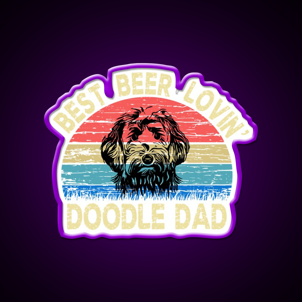 Beer Lovin Doodle Dad Design Beer Bar Decor Led Neon Sign Rgb Color - LED neon sign view 9