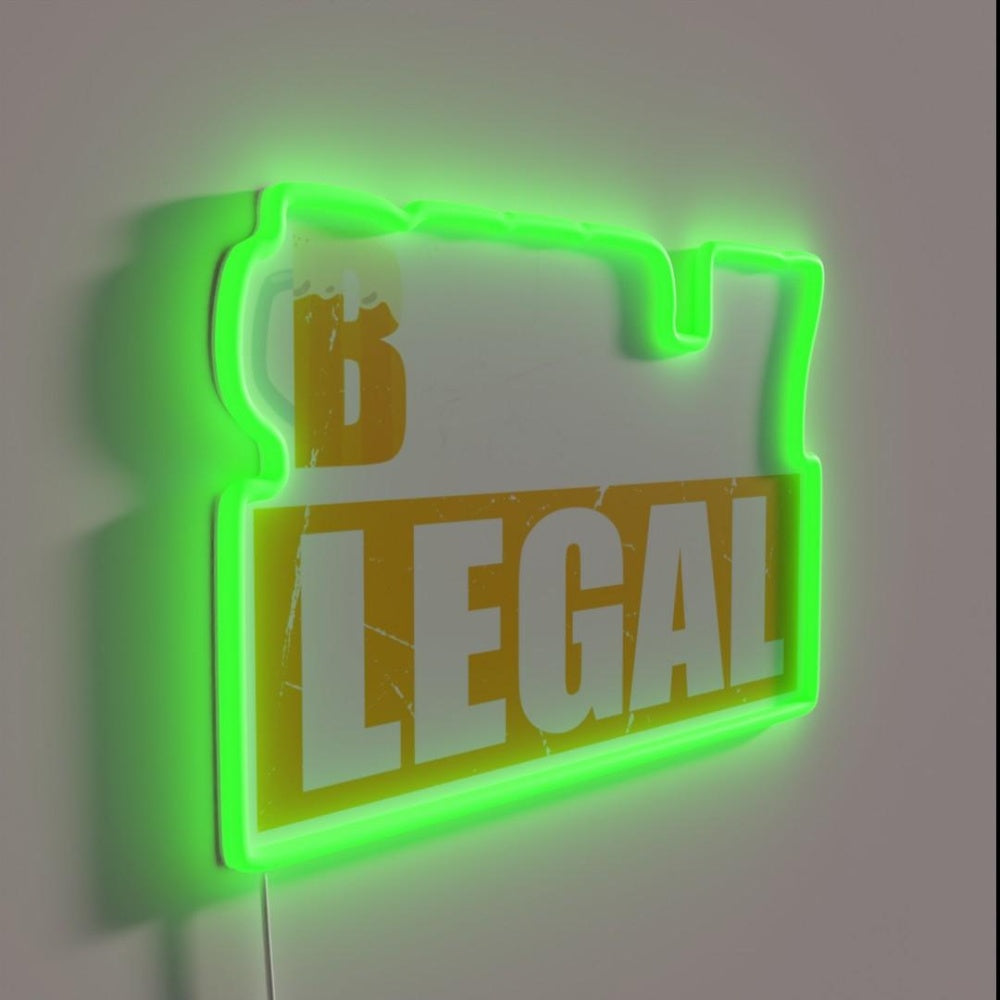 Beer Ly Legal Rgb Led Neon Sign - LED neon sign close-up detail