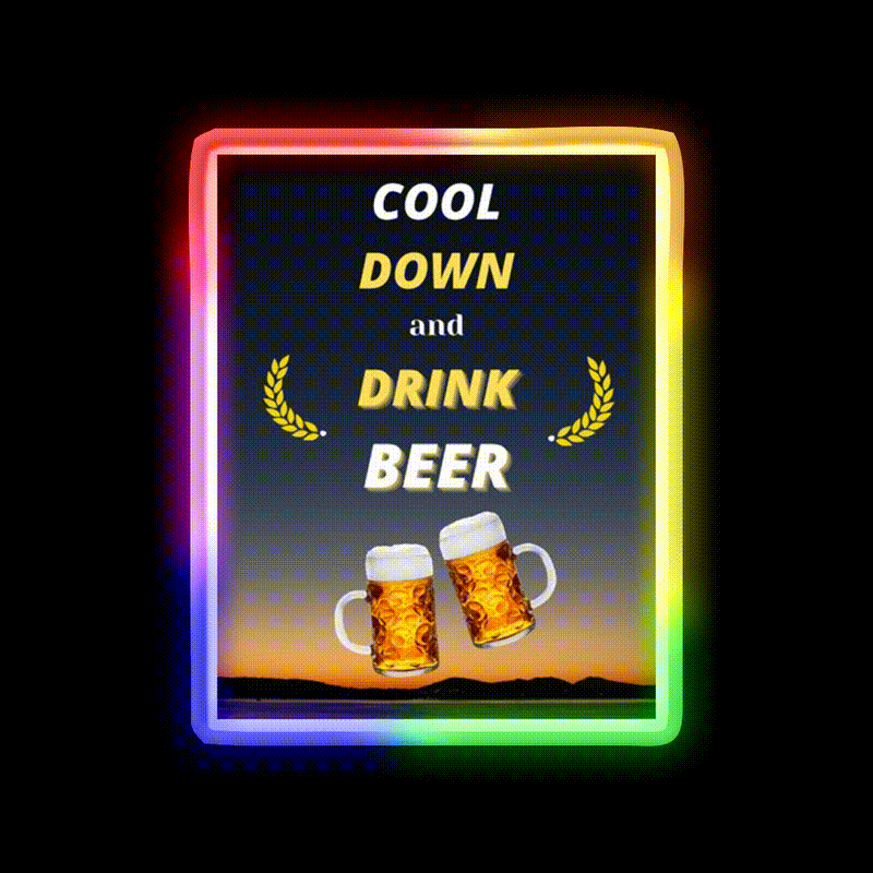 Beer Man Cave Bar Led Neon Sign Bar Decor Rgb Color