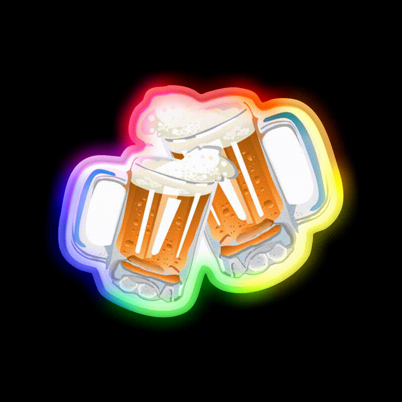 Beer Man Cave Bar Led Neon Sign Bar Wall Decor Rgb Color