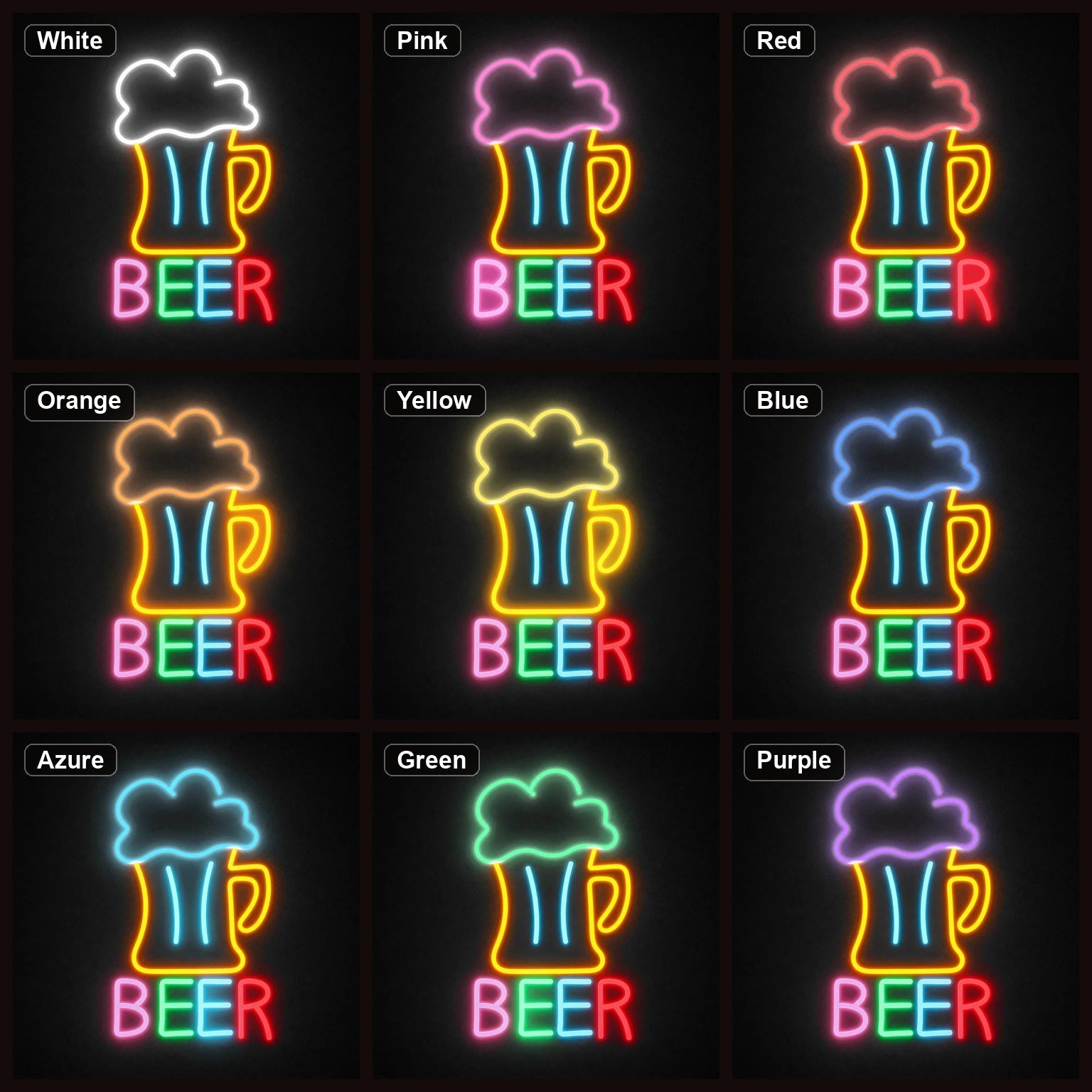 Beer Man Cave LED Neon Sign Garage Neon Sign - Shineneon