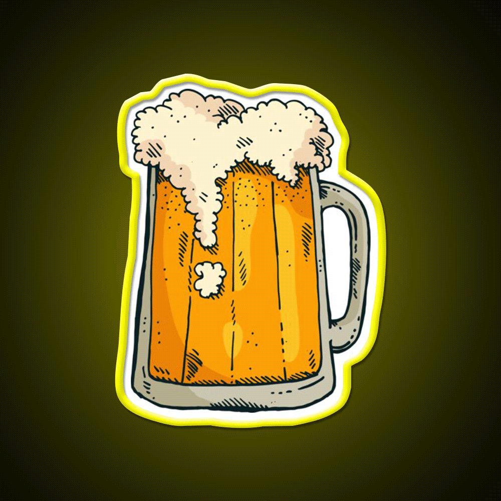 Beer Mug Beer Bar Decor Led Neon Sign Wall Decor Rgb Color - Custom LED neon sign front view