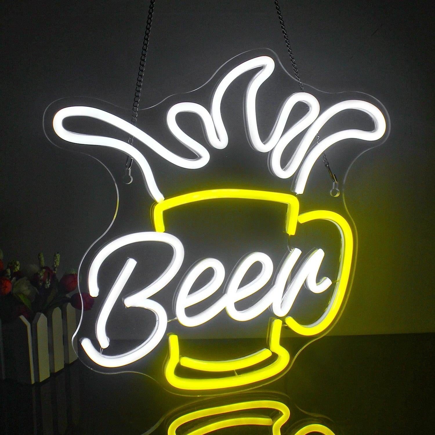 Beer Mug Dual-Color Led Neon Sign Bar Restaurant Decor | Shineneon