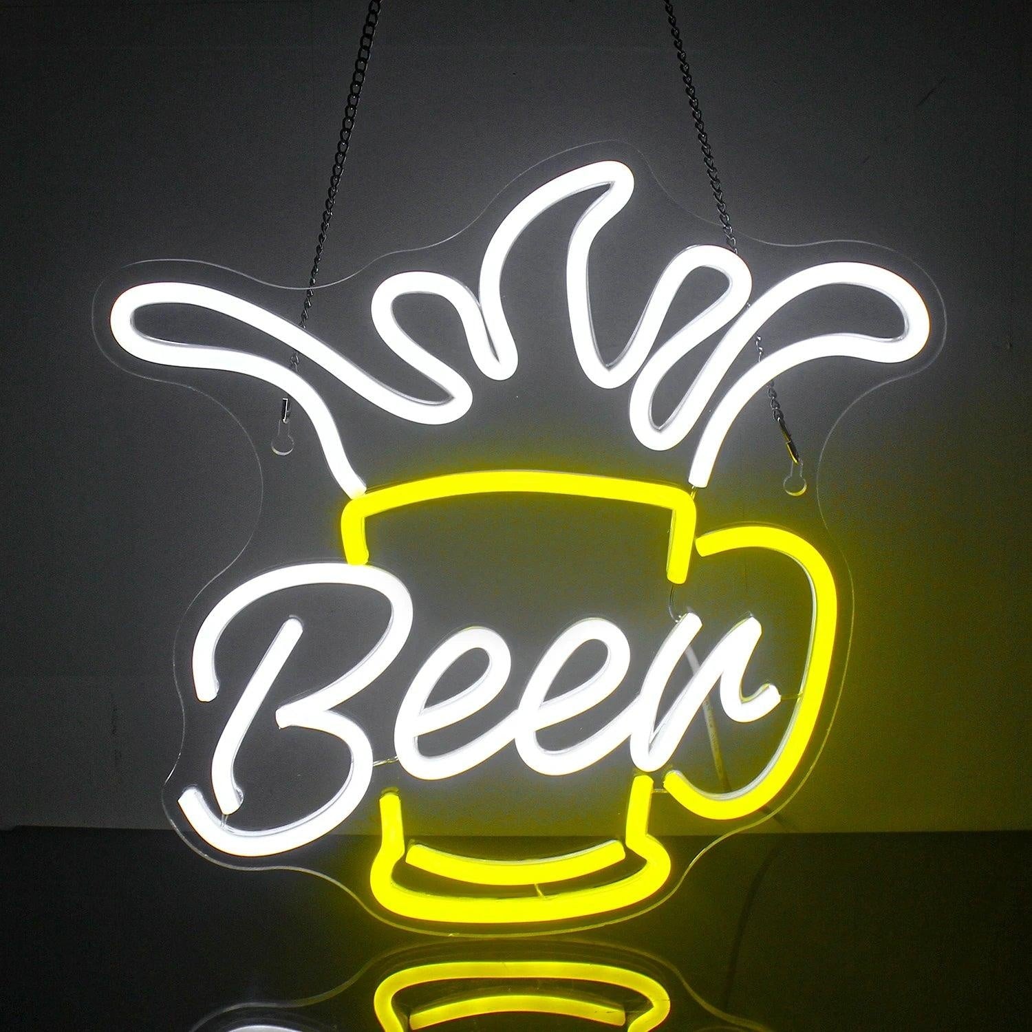 Beer Mug Dual-Color Led Neon Sign Bar Restaurant Decor | Shineneon