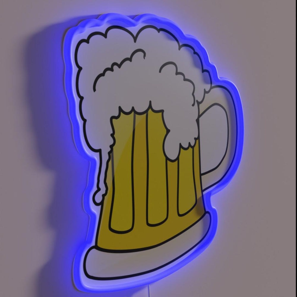 Beer Mug Rgb Led Neon Sign - LED neon sign close-up detail