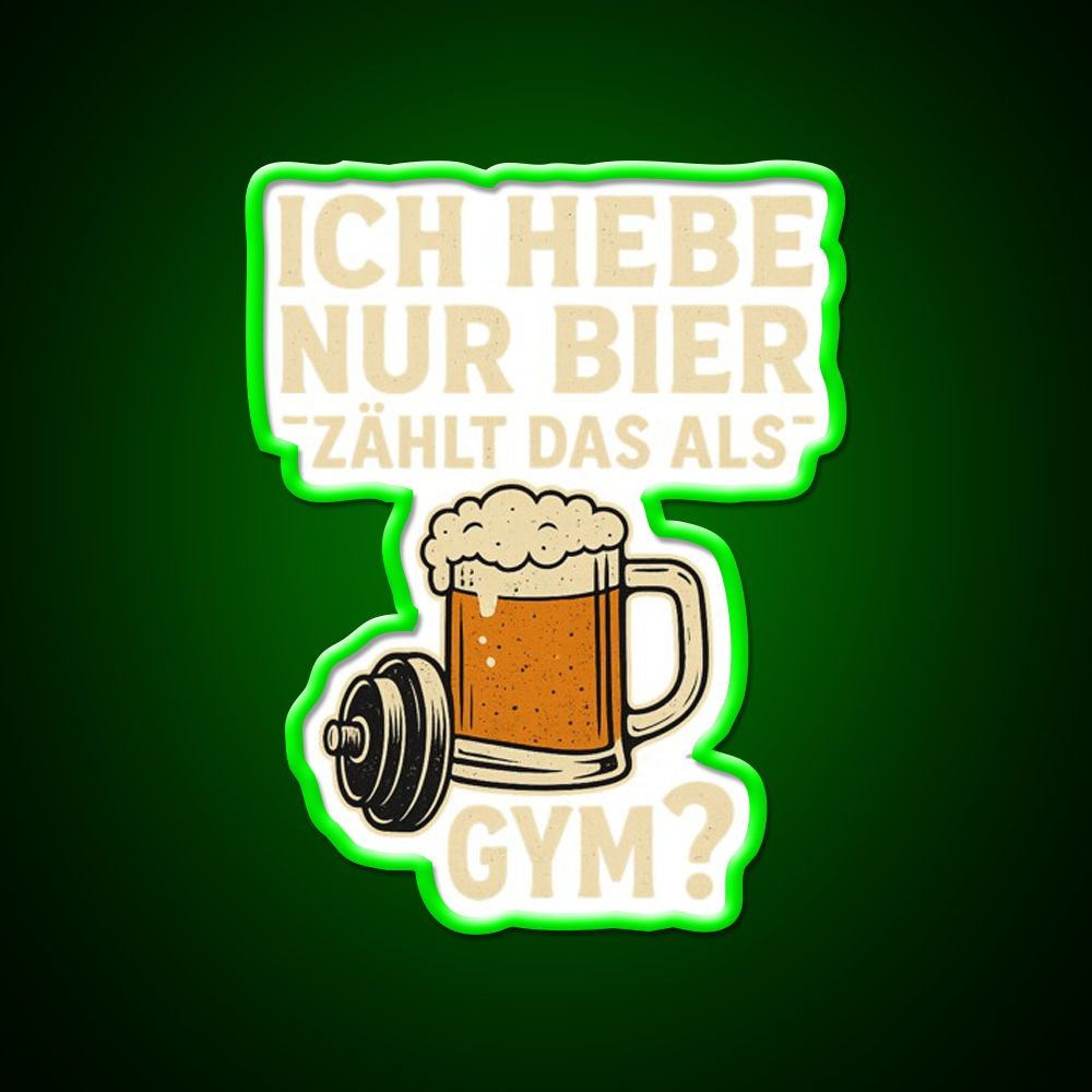 Beer Mug With Dumbbell And Funny Fitness Beer Bar Decor Led Neon Sign Rgb Color - LED neon sign view 8