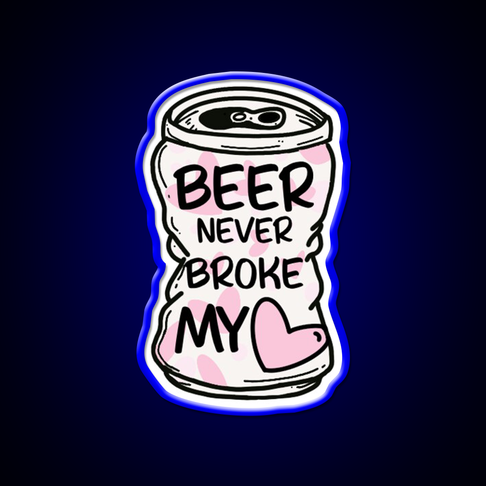 Beer Never Broke My Heart Beer Bar Decor Led Neon Sign Rgb Color - LED neon sign view 5