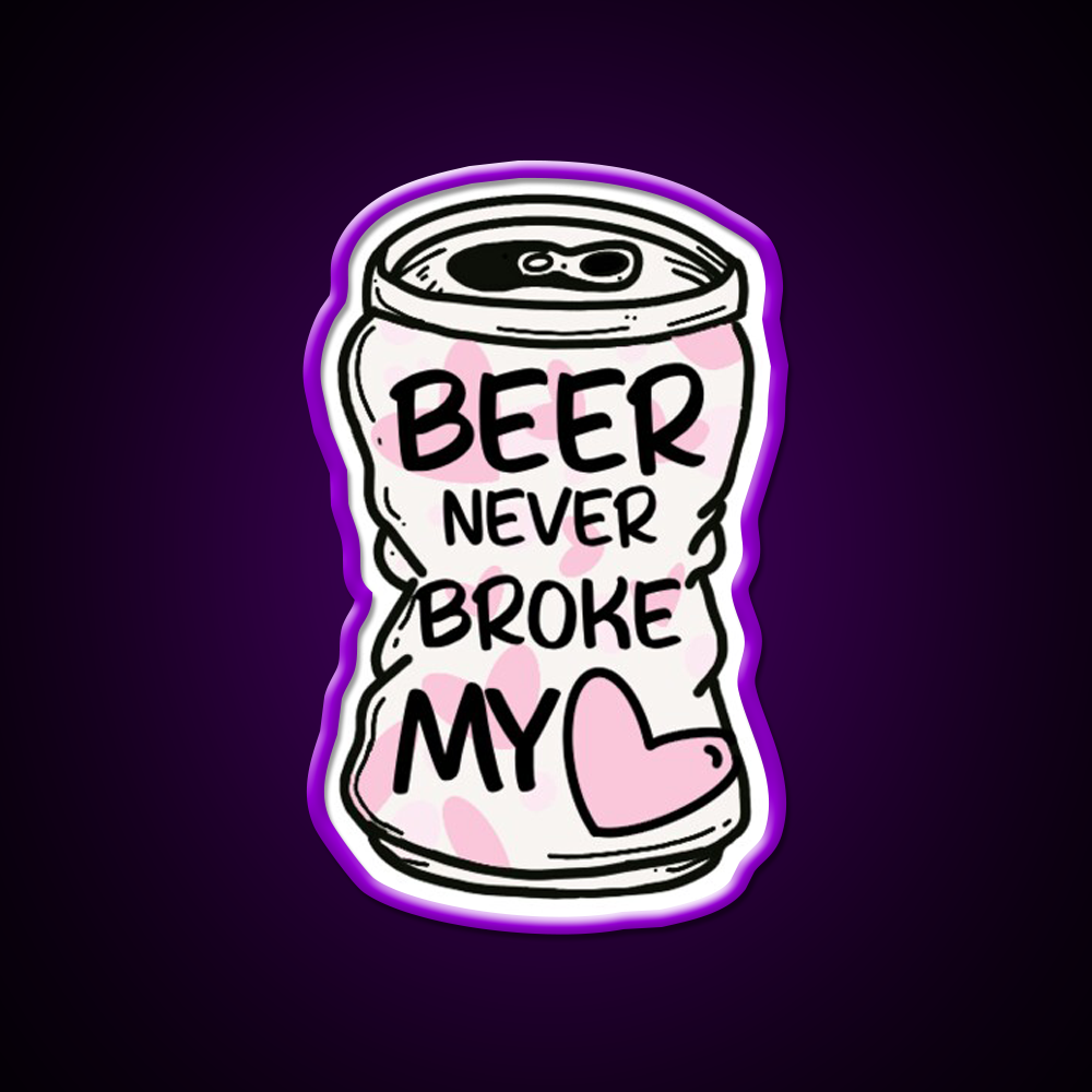 Beer Never Broke My Heart Beer Bar Decor Led Neon Sign Rgb Color - LED neon sign view 9