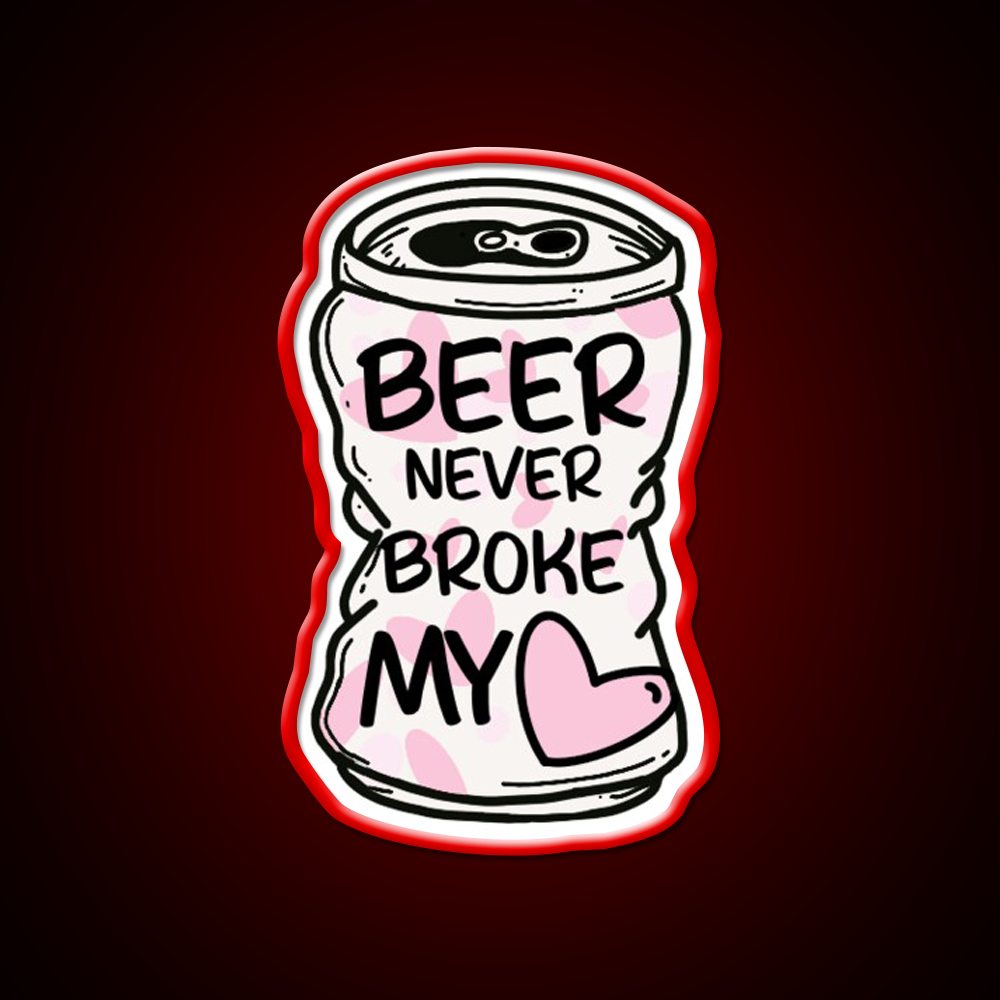 Beer Never Broke My Heart Beer Bar Decor Led Neon Sign Rgb Color - LED neon sign view 10