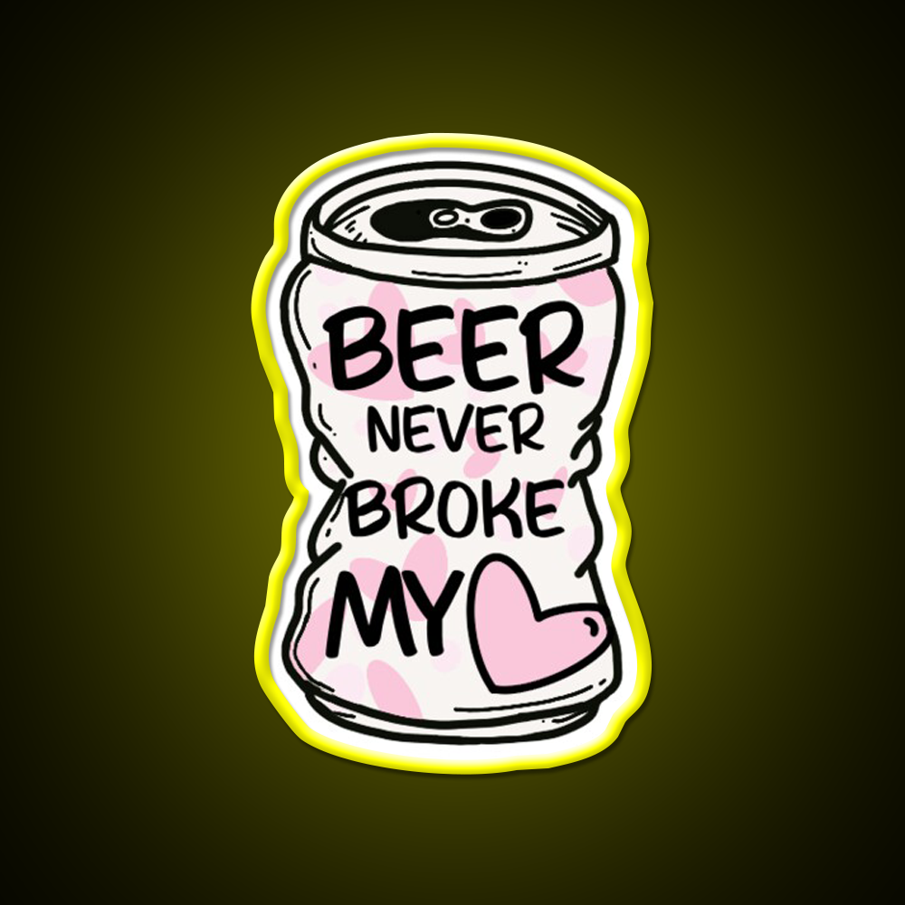 Beer Never Broke My Heart Beer Bar Decor Led Neon Sign Rgb Color - LED neon sign view 7