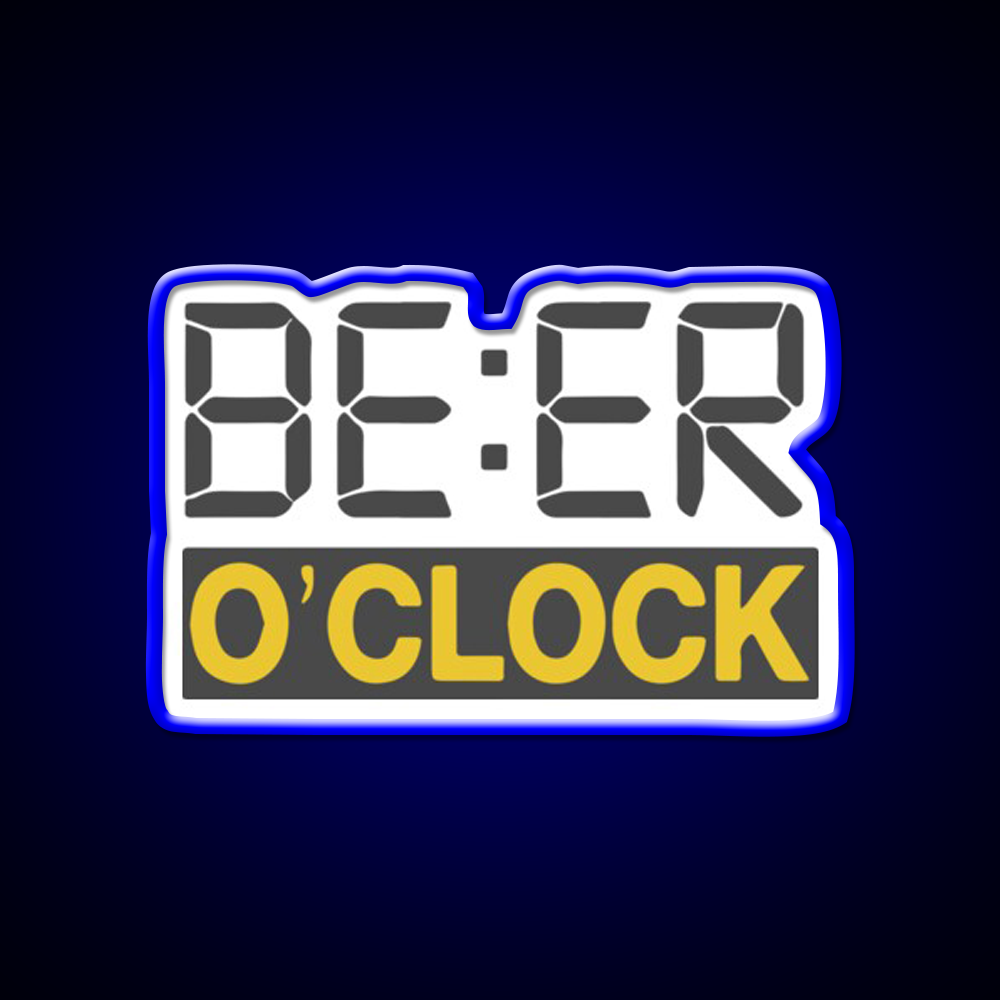 Beer O Clock Man Cave Bar Led Neon Sign Rgb Color