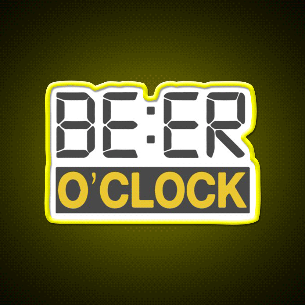 Beer O Clock Man Cave Bar Led Neon Sign Rgb Color