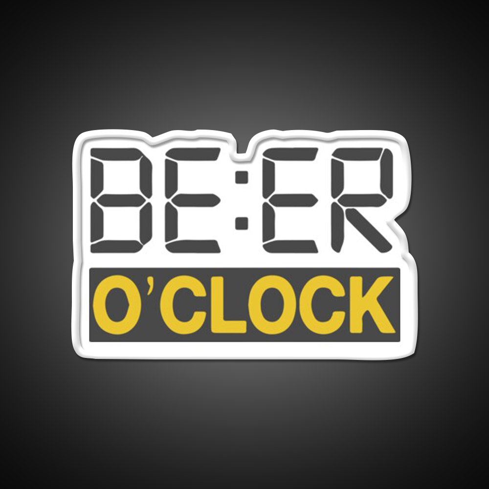 Beer O Clock Man Cave Bar Led Neon Sign Rgb Color