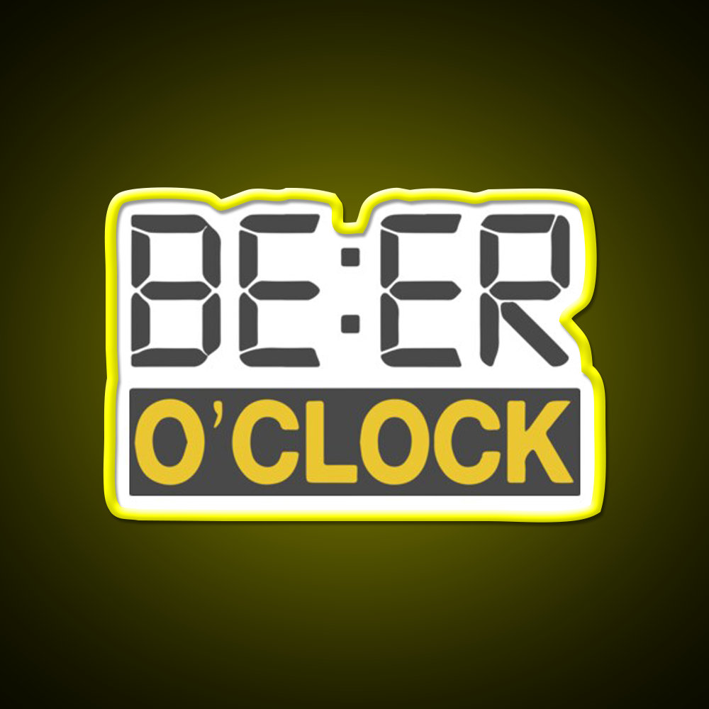 Beer O Clock Man Cave Bar Led Neon Sign Rgb Color